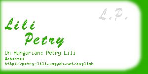 lili petry business card